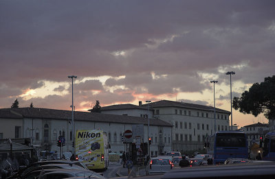 Sunset over the Nikon Bus