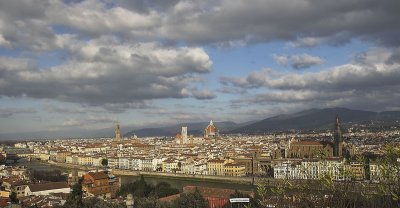 Florence skyline and the Arno
