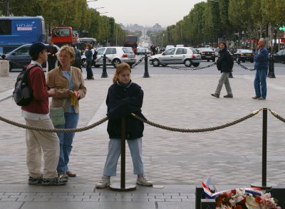 View along the Champs-Elysees