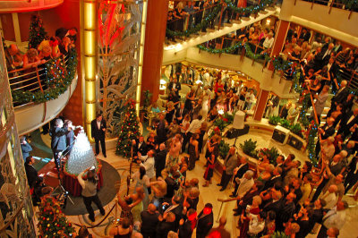 New years celebration om cruise ship