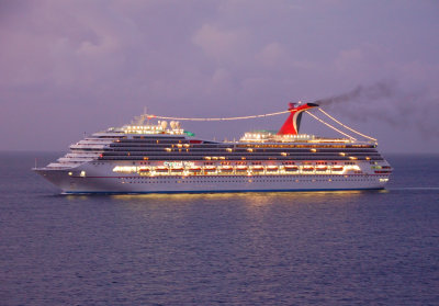 Carnival Valor before sunrise