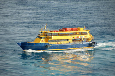 Empty passenger boat