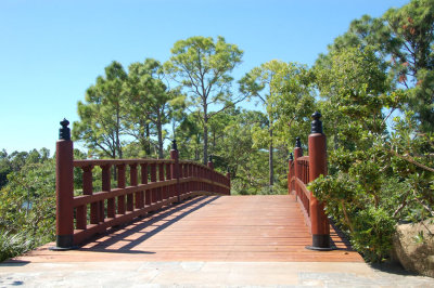 Bridge in japanese garden, Delray Beach, Florida