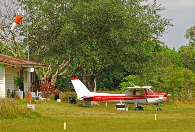 Farmhouse with airplane