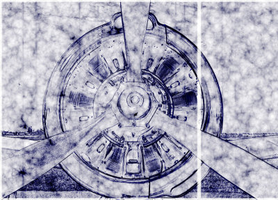 Wartime airplane blueprint