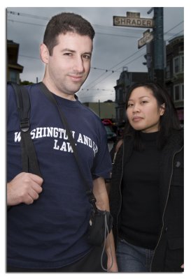 Mike and Kim representing on Haight St.