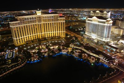 From the top of the Eiffel Tower : the Bellagio