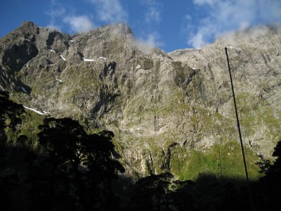 Backyard of our Hut. Milford Sound