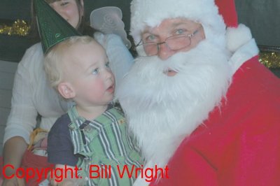 Father Christmas visits Pleasant Point Playcentre