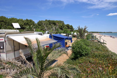 RV's & Caravans on the beach.