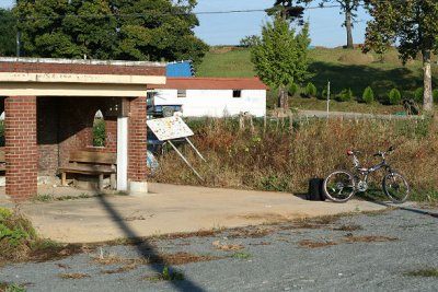 my bike and waiting area