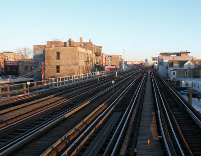 several lines of track