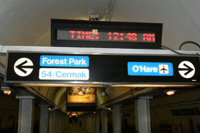 typical sign in Chicago underground