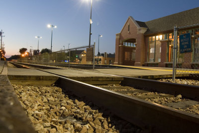 Northbrook station at night