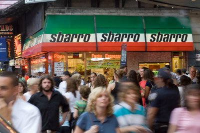 Sbarro Pizza in Times Square