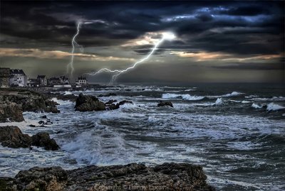 Storm at Le Croisic in France