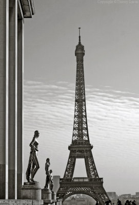 Tour Eiffel and Trocadéro statues