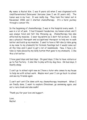 Rachel's Letter