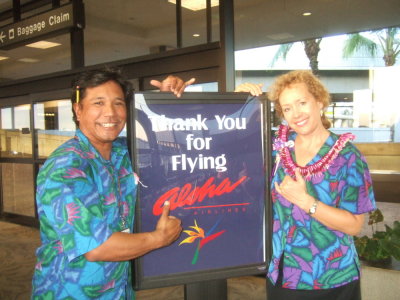 Aloha Sherry!  Enjoy the Friendly Skies of United!