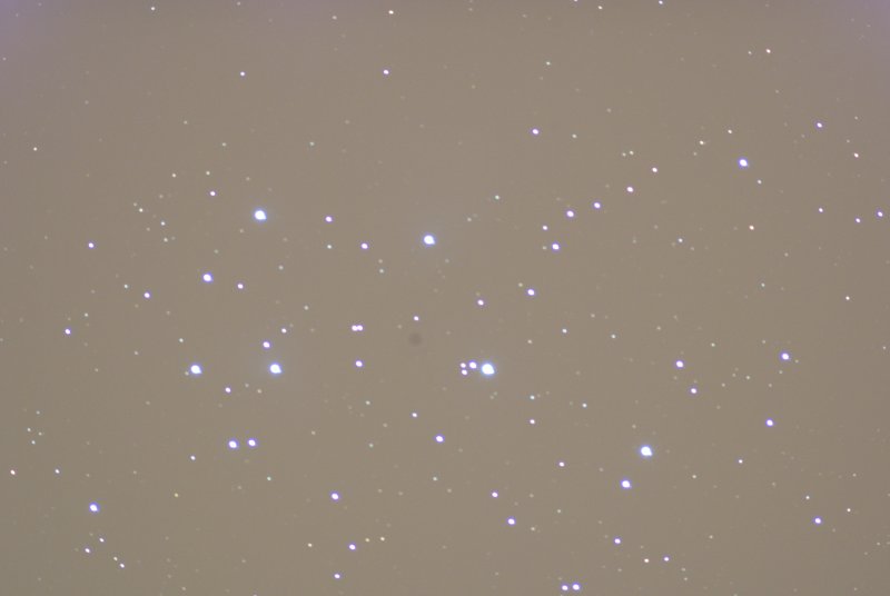 Light Frame of M45 for refence - Straight conversion from RAW to jpeg -Nikon D80