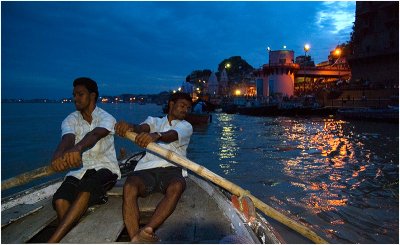 Fighting the monsoon current, Varanasi