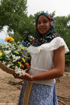 Girl with flowers
