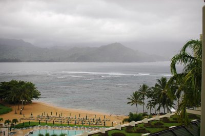 Hanalei Bay from the hotel