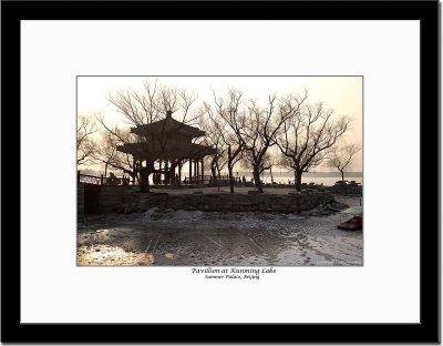 Pavillion at Solidly Frozen Kunming Lake