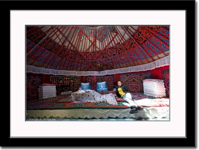 Inside a Yurt of Kazakh People