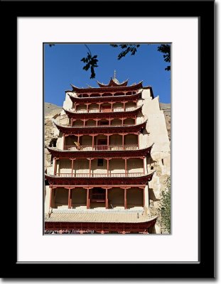 Facade Covering the Biggest Buddha Statue at Mogao Grottos