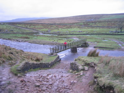 Susan, the red dot on the bridge