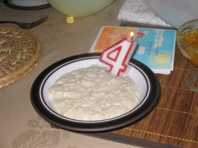 My birthday porridge - I'm still 40-something!