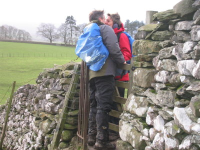 Well, what else are you supposed to do at a kissing gate?
