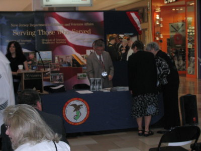 Checking in at the NJ Vets' display table