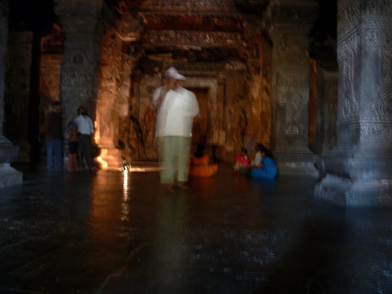 Inside Kailasa temple Ellora