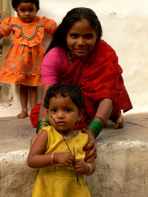 Mother and children