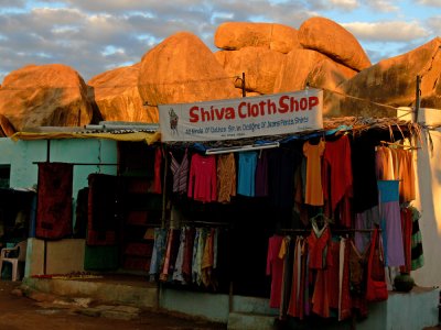 Shiva cloth shop Hampi