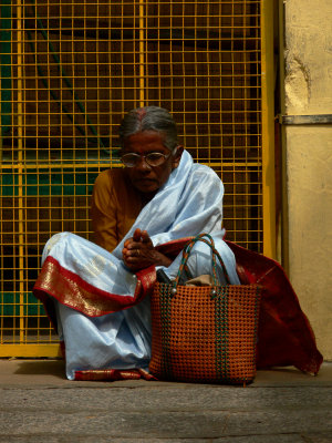 Weary temple visitor