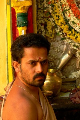 Portrait of a priest in Mysore