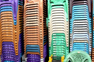 Stacked chairs