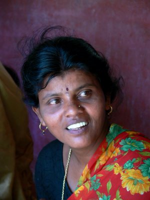One of the women in the project