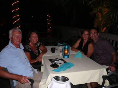 after dinner with Richard and Joy at Aqua restaurant in turtle cove