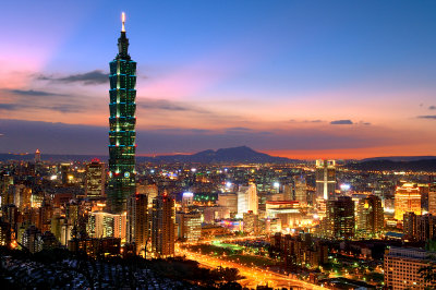 Taipei 101 at Sunset