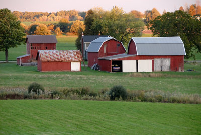 Farm at Sunset