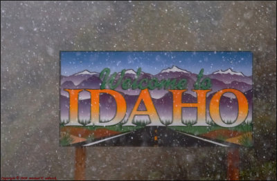 Blinding Snow Storm coming into Idaho