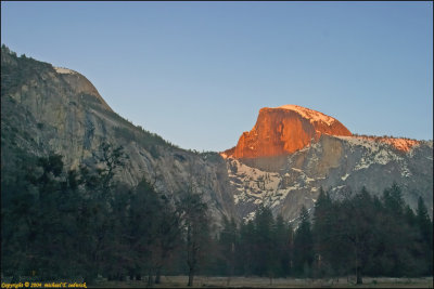 Half Dome at sunset again