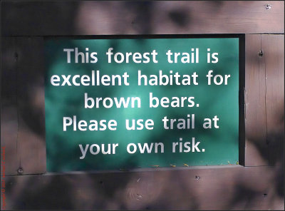Sign at Raptor Center in Sitka