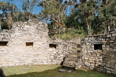 One of the 5 rectangular buildings of Kuelap indicating that the Incas occupied the fortress