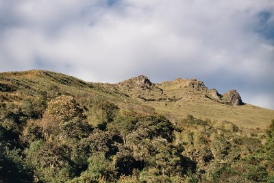 The Vira Vira ruins occupy the summit of a craggy 3687 meter mountain