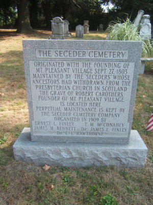 Seceder Cemetery Memorial Marker